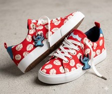Disney Lilo Stitch Womens Sz 12 Stitch Low Top Court Sneakers Lace Up Shoe NEW