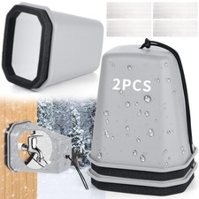 Outdoor Faucet Cover 8.5x7x5.5in Thick Insulated 2 Pack - Winter Freeze