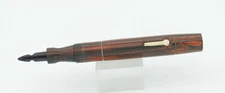 Conklin Endura Red Woodgrain Hard Rubber & Gold Fountain Pen Body - c. 1930