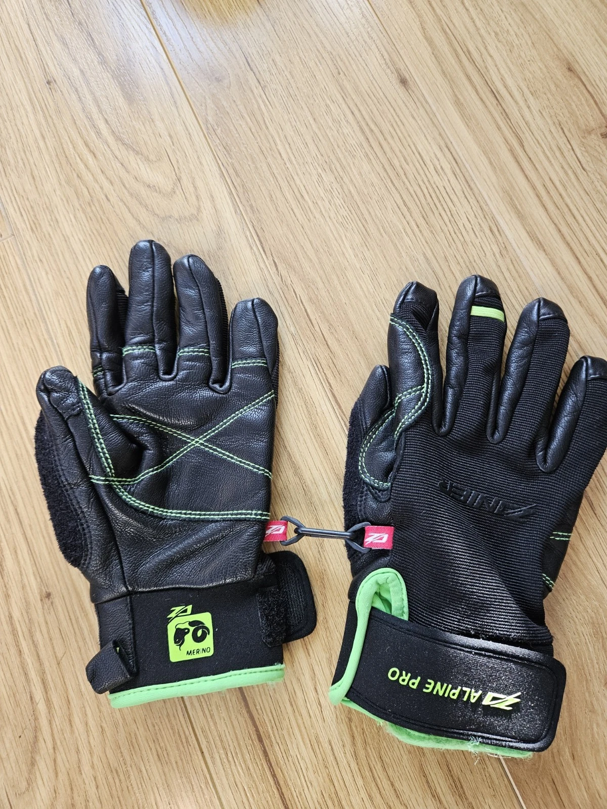 Zanier Alpine Pro leather and merino wool winter gloves size M 8.5
