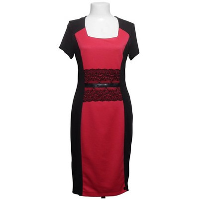 Domenica Benso, Kleid, Größe: 40, Rot/Schwarz, Elasthan/Polyester, Damen #wAC