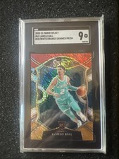2020 Panini Select LAMELO BALL Red/White/Orange Shimmer Prizm  (RC) #63 SGC 9