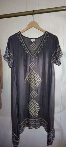 Vintage earth Kaftan Size S (Small Mark  Bottom Left On Dress) 