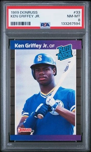 1989 Donruss #33 Ken Griffey Jr. PSA 8 NM-MT