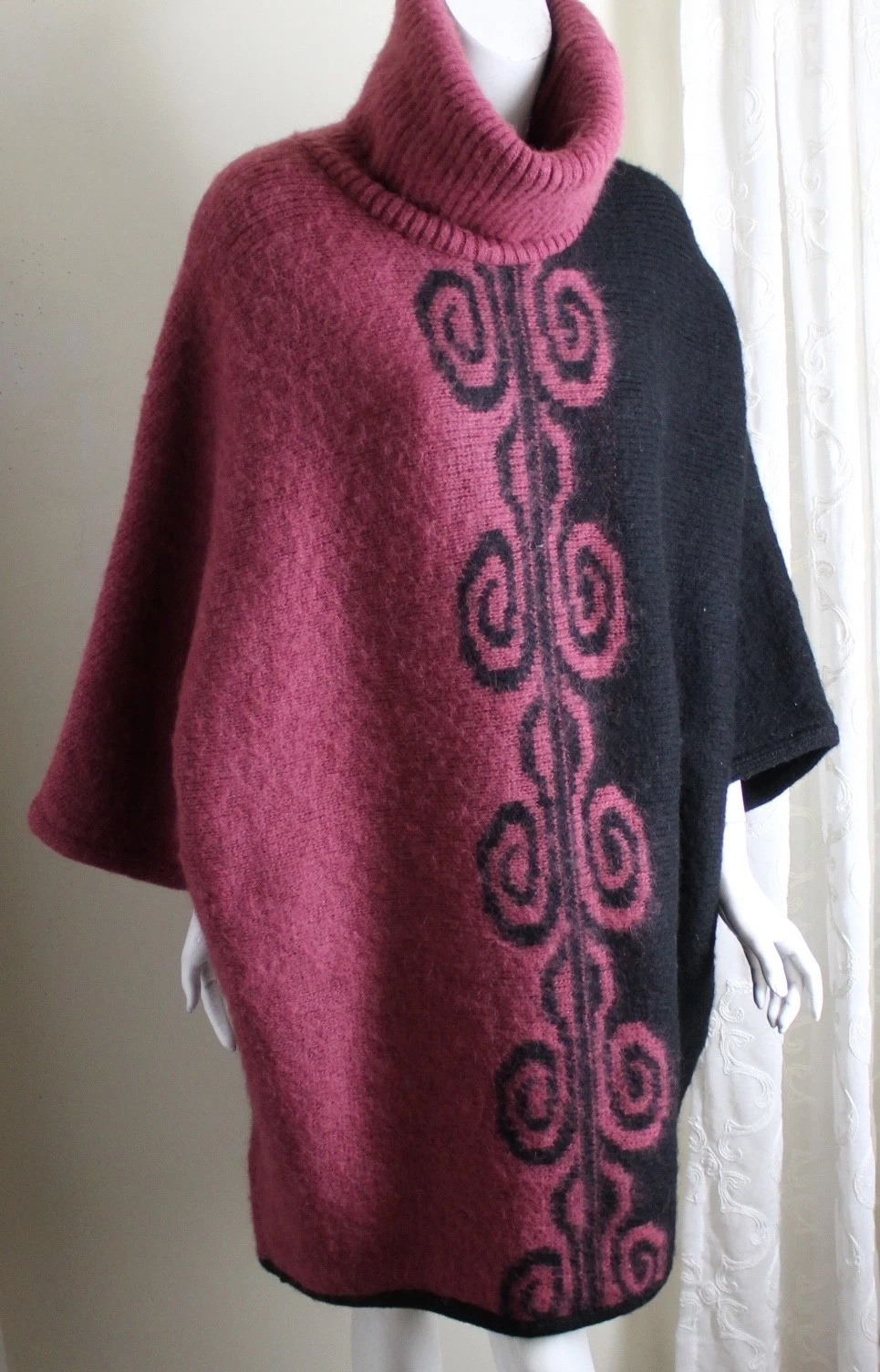 Les Knit Ltd O/S S M L XL 1X 2X Tunic Poncho Icelandic Sweater Poncho Lagenlook