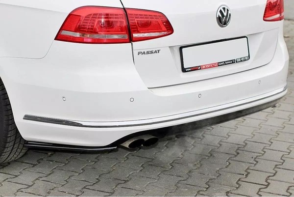 Maxton Design Diffusor Flaps Passend FüR Vw Passat R-Line B7 Variant Schwarz Hoc-image