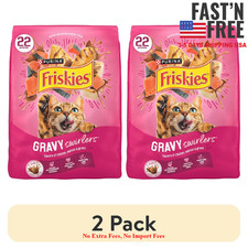 2 pack Purina Friskies Gravy Swirlers Dry Cat Food Flavors of Chicken,22lb Bag