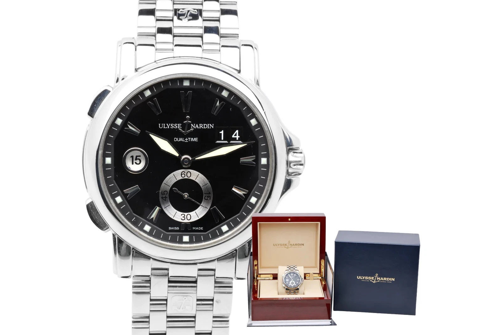 Ulysse Nardin — Ulysse Nardin Dual Time 243-55 Stainless Steel 42mm Watch