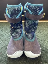 Plae Thandi Waterproof Boots Little Kids S13 Navy Blue Print