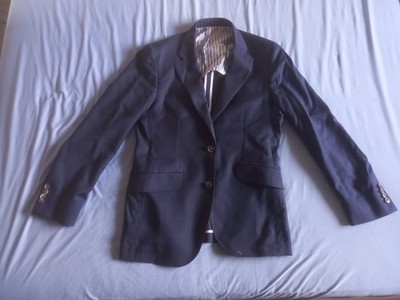 Hackett London Sakko Herren 38R / 48R Navy 100% Wolle Blazer