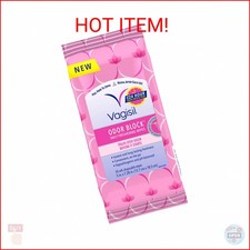 Vagisil Odor Block Daily Freshening Wipes for Feminine Hygiene in Resealable Pou