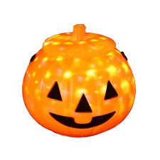 Halloween Light Up Pumpkin Candy Bucket Jack O Lantern Decor
