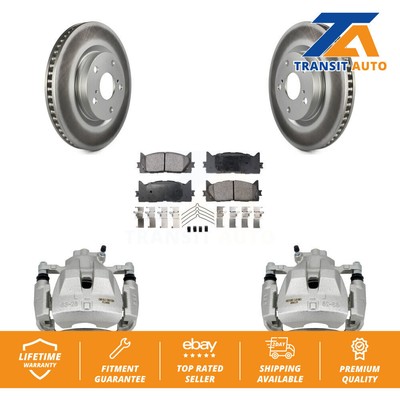 Front Disc Brake Caliper Coat Rotor Ceramic Pad Kit For Toyota Camry Lexus ES350
