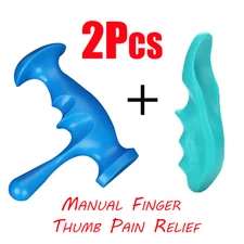 2Pcs Portable Trigger Point Massage Tool - Manual Finger & Thumb Pain Relief