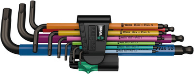 Wera 950/9 Hex-Plus 1 SB Sechskantschlüssel-Satz, 9-teilig metrisch Inbusschlüssel - 05073593001