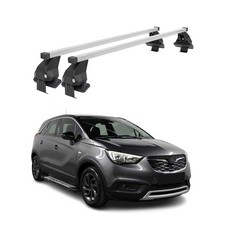 Menabo Dachträger Grundtäger für Opel Crossland X 2017-2024 50kg Stahl Silber 2x