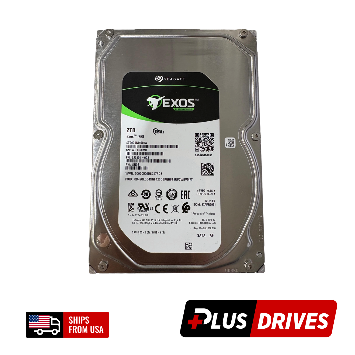 2TB SATA Seagate ST2000NM001A Exos 7E8 3.5
