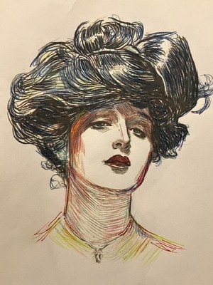 Original signed art drawings one of one number gallery certified 5x7 signed Lyle