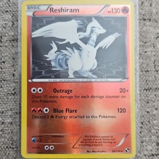 Pokémon Reshiram 26/114 Black & White Holo Rare Basic 130HP Blue Flare Holo Card