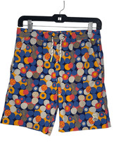 Psycho Bunny Boys XL 14-16 Swim Trunks Colorful Abstract Lined Drawstring