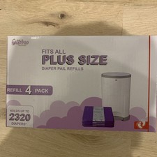 Usboo LINER 4x Refills for DEKOR Classic Plus Size Pails HOLDS UPTO 2320 DIAPERS