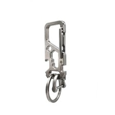Titanium Carabiner Clip for Keys,Multifunctional EDC Keychain with Keyring,Ba...