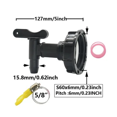 LOW PRICE Water Butt Tap For Barrel Plastic Adaptor Beer Rain Brew 3/4" UK