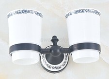 Oil Rubbed Bronze Wall Mount Ceramic Toothbrush Holders Bathroom Accessories
