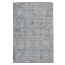 Hand Woven Over tufted Kilim Polypropylene Area Rug Geometric Ivory Multicolor