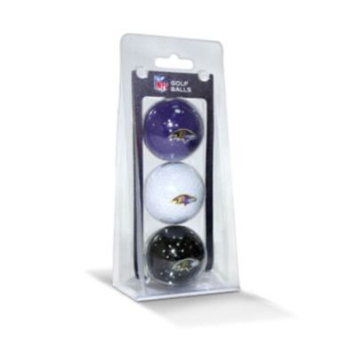 Team Golf NFL Baltimore Ravens Regulation Golf Balls 3-Pack