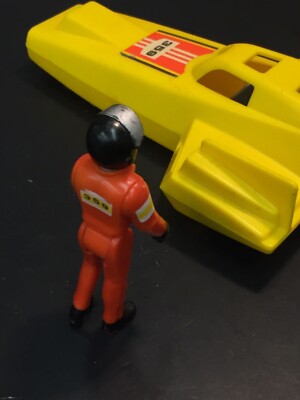 Fisher Price Quaker 1980 Oats Land Speeder Yellow With Racer Man