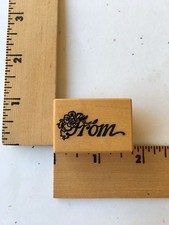 PSX Personal Stamp Exchange - "From" w/ Flower Rubber Stamp - B129 - NEW