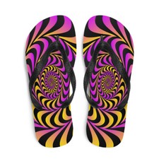 Unisex Shiny Flip Flops | Trendy Comfortable Psychedelic Slippers Sandals