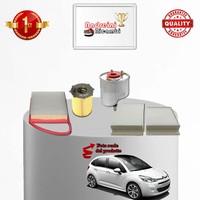 Set Service 4 Filter Citroen C3 II 1.6 HDI 84KW 114CV Von 2012->