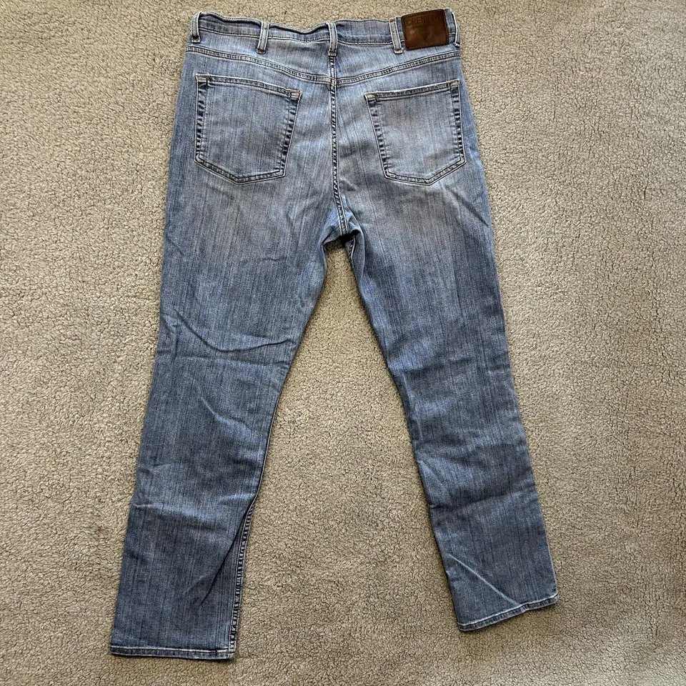 Pantalones de mezclilla Cremieux para hombre 36x32 real 32x28 azul pierna recta calce relajado Foto 3 de 4