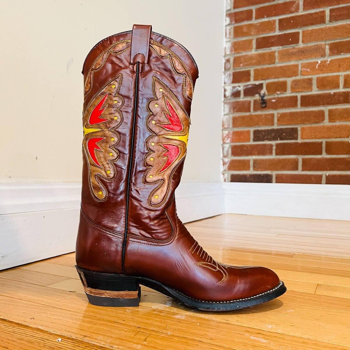 Texas Brand Men’s Butterfly Cowboy Boots Style M92 Cognac Size 11.5 D UTM055-JW-201.jpg?v=1753374143  main image 2