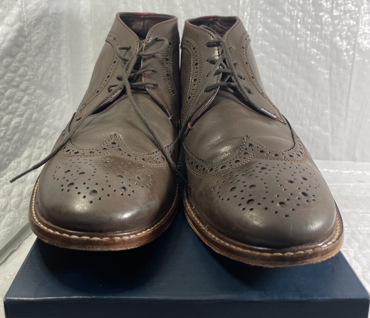 Ted Baker Brown Pericop Wingtip Chukka Boots Ted Baker Pericop Wingtip Brogue chukka Boots black Leather  main image 2