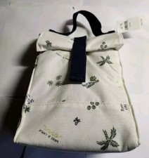 Nuova borsa pranzo isolata motivo spiaggia floreale palme refrigeratore cattura nautica 