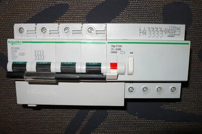 DISJONCTEUR DIFFERENTIEL TETRA. 4POLE 100A 30mA AC, SCHNEIDER ELECTRIC 100AMPERE - Photo 1/4