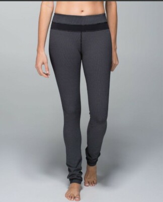 Lululemon Skinny Groove Pant (Print) Diamond Dot Black White Black Size 