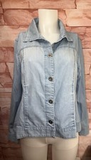 DG2 Diane Gilman SoftCell Denim Jacket Basic CHAMBRAY Sz S NWOT
