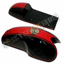 Fuel Petrol Tank Cap Red & Black Seat Hood For Benelli Mojave Cafe Racer 260 360