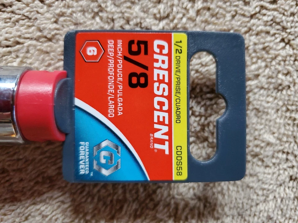 Crescent Brand 5/8 inch by 1/2" Drive 6 Pt Deep Well Socket - Image 4 of 4