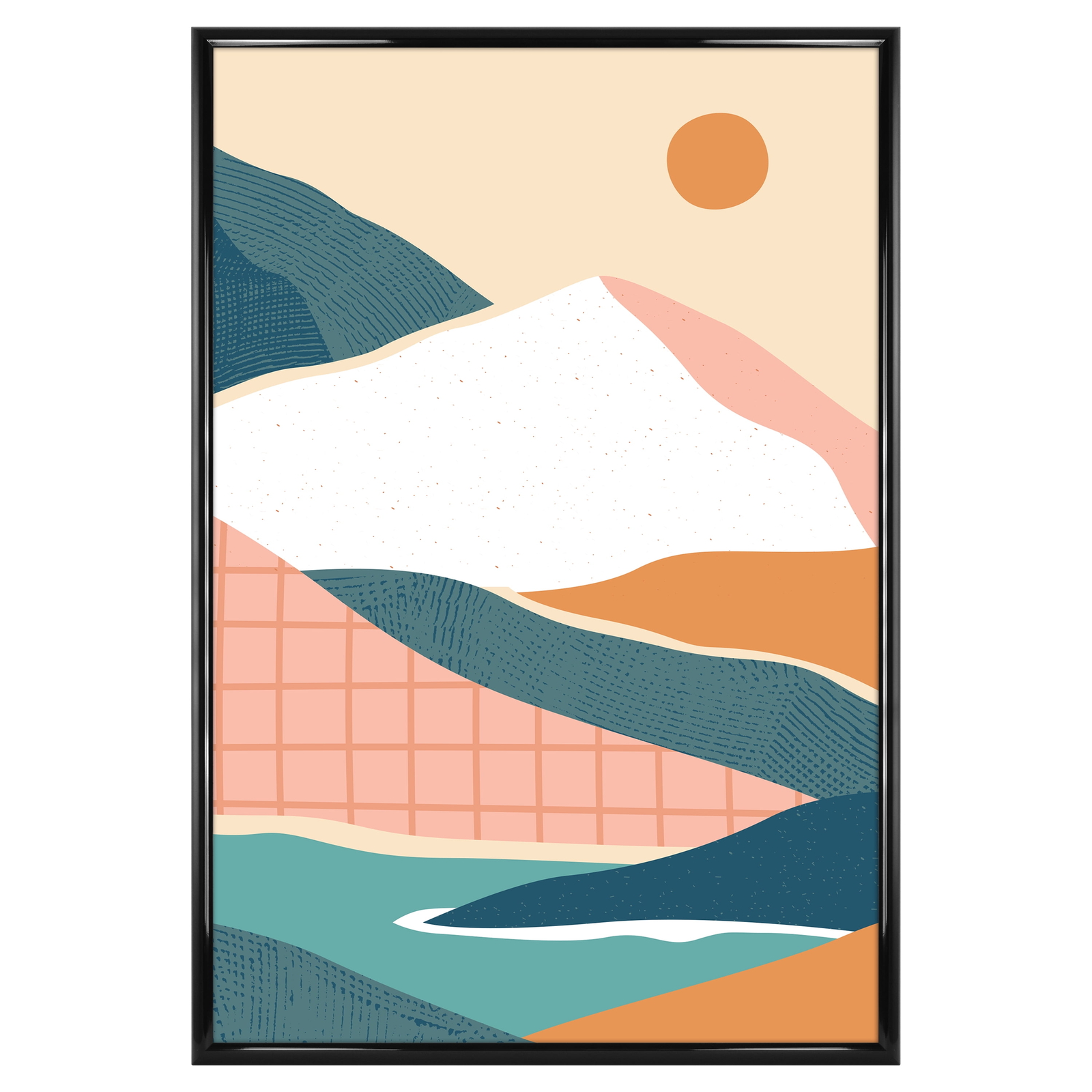 27x40 Rounded Black Poster Picture Frame