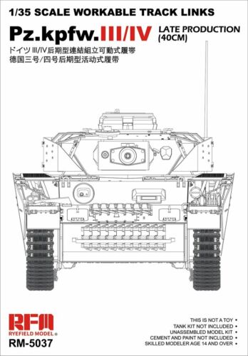 Ryefield-Model-1-35-5037-Workable-Track-For-Pz-kpfw-III-IV-Late-40cm