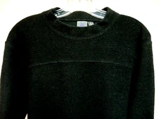 IBEX Men's Black Merino Wool Blend Crewneck Pullover Size Large EUC