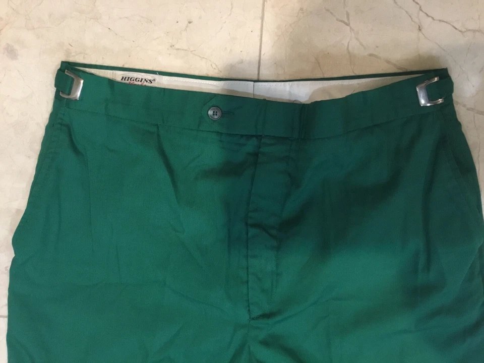 Vtg HIGGINS Caddy Shack Men Pants Green Adjustable Waist Golf Lightweight 34 - Image 2 of 4