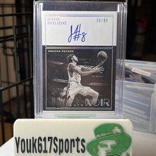 2020-21 Panini Noir Black and White Platinum #’d /99 Justin Holiday #AB-JHL Auto