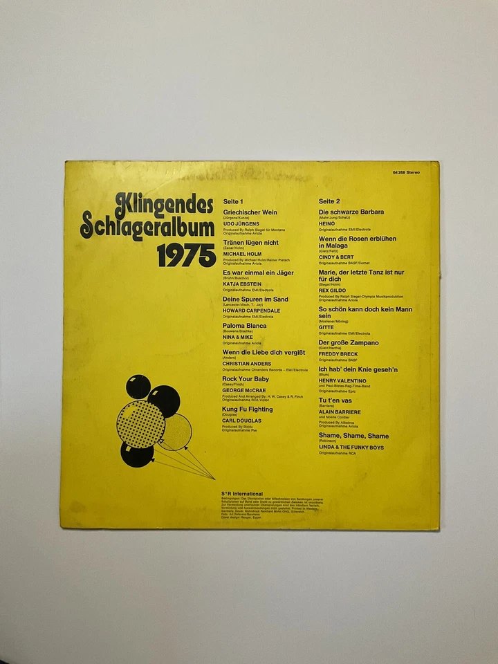 LP Udo Jürgens / Katja Ebstein a.o. Klingendes Schlageralbum 1975 SR Internat Foto 2 de 4