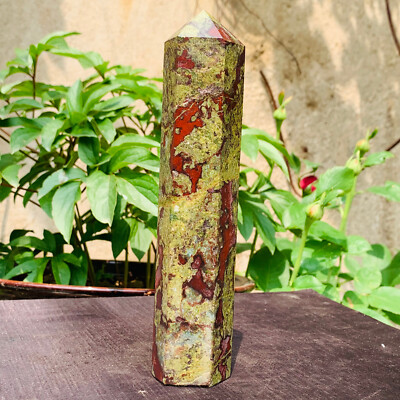 Blood Column 524g Natural Dragon Blood Column Obelisk Crystal Column Wand Point ...